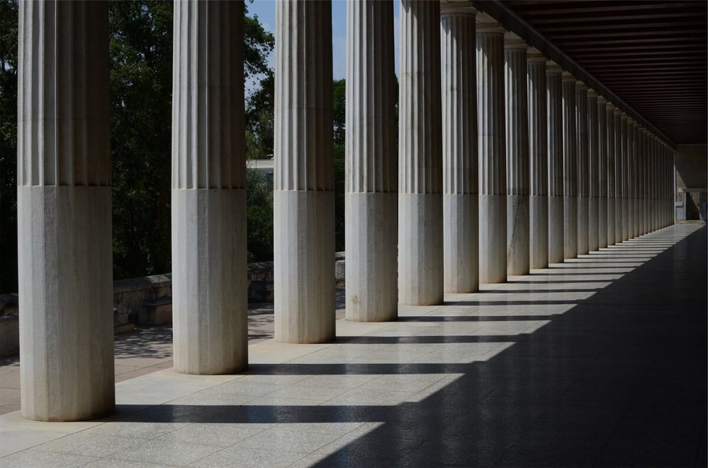 Row-of-pillars-outside-a-building