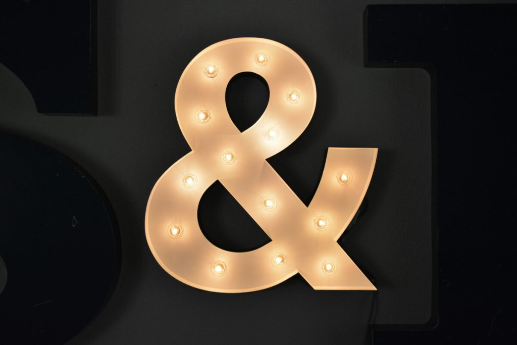 Ampersand-in-lights